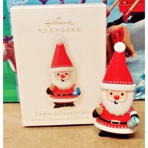 Hallmark Ornament 2008 COOKIES & COCOA FOR SANTA Keepsake Hand-crafted NOB